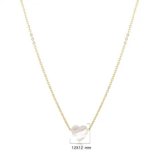 Mother Of Pearl Heart 925 Sterling Silver Necklace Mother Of Pearl Heart 925 Sterling Silver Necklace