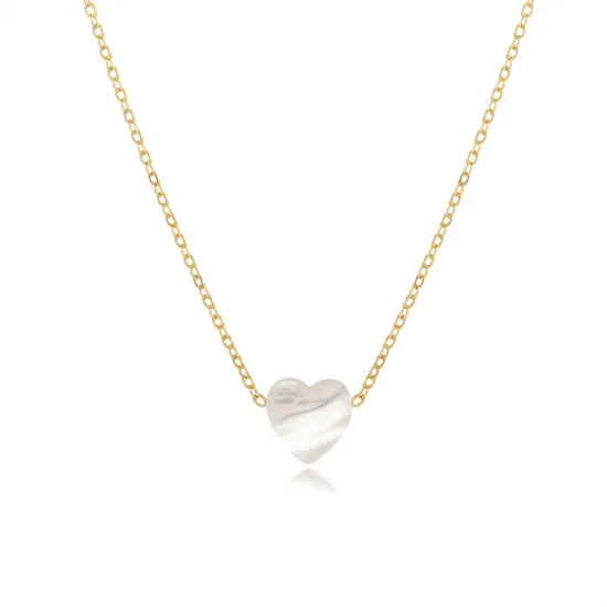 Mother Of Pearl Heart 925 Sterling Silver Necklace Mother Of Pearl Heart 925 Sterling Silver Necklace
