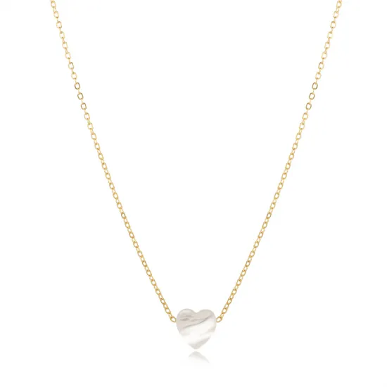 Mother Of Pearl Heart 925 Sterling Silver Necklace Mother Of Pearl Heart 925 Sterling Silver Necklace