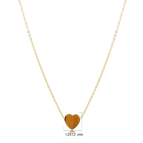 Tiger Eye Heart 925 Sterling Silver Necklace Tiger Eye Heart 925 Sterling Silver Necklace