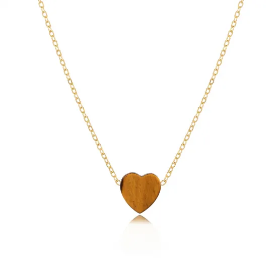 Tiger Eye Heart 925 Sterling Silver Necklace Tiger Eye Heart 925 Sterling Silver Necklace