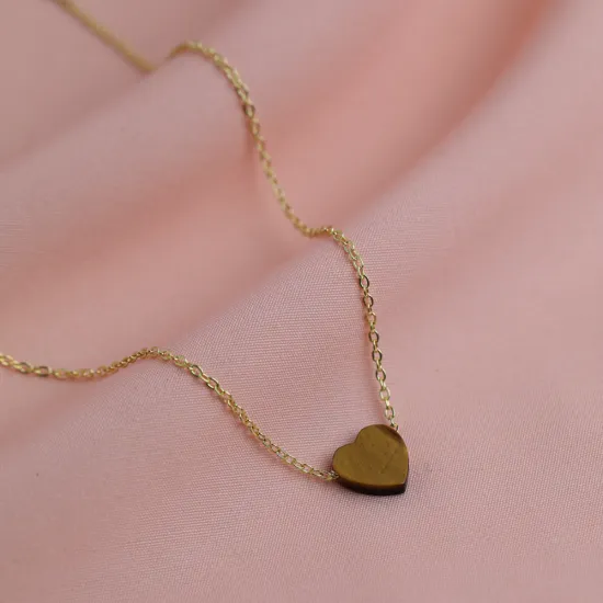 Tiger Eye Heart 925 Sterling Silver Necklace Tiger Eye Heart 925 Sterling Silver Necklace