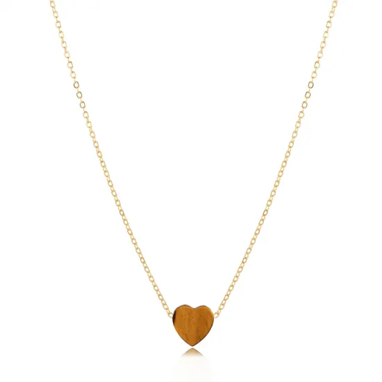 Tiger Eye Heart 925 Sterling Silver Necklace Tiger Eye Heart 925 Sterling Silver Necklace