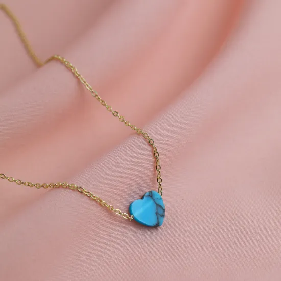 Turquoise Heart 925 Sterling Silver Necklace Turquoise Heart 925 Sterling Silver Necklace