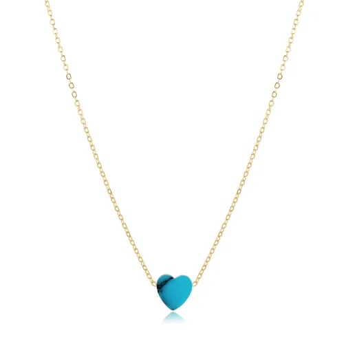 Turquoise Heart 925 Sterling Silver Necklace