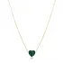 Malachite Heart Design 925 Charm Necklace