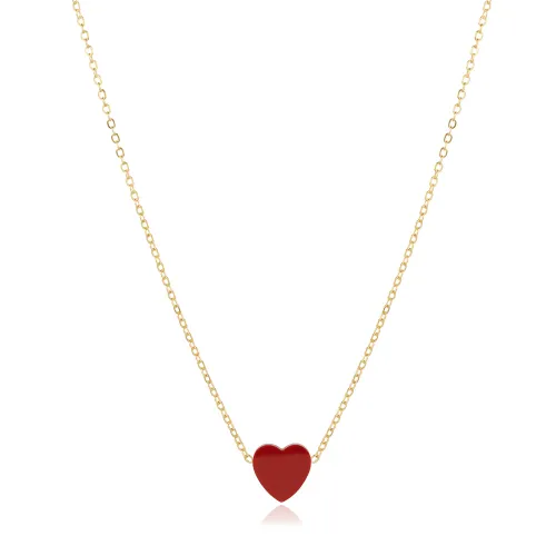 Turkish Garnet Heart 925 Sterling Silver Necklace