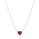 Turkish Garnet Heart 925 Sterling Silver Necklace Turkish Garnet Heart 925 Sterling Silver Necklace