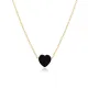 Turkish Onyx Heart 925 Sterling Silver Necklace