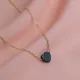 Turkish Onyx Heart 925 Sterling Silver Necklace