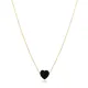 Turkish Onyx Heart 925 Sterling Silver Necklace