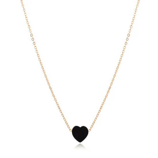 Turkish Onyx Heart 925 Sterling Silver Necklace