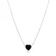 Turkish Onyx Heart 925 Sterling Silver Necklace