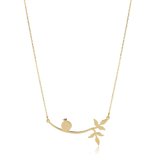 Plain Pomegranate Branch 925 Sterling Silver Necklace