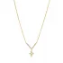 Fish Design CZ Stone Shape Charm Necklace