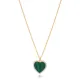 Malachite Heart Zircon Stone Charm Necklace Wholesale Turkish 925 Sterling Silver Jewelry Malachite Heart Zircon Stone Charm Necklace Wholesale Turkish 925 Sterling Silver Jewelry