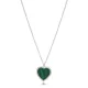 Malachite Heart Zircon Stone Charm Necklace Wholesale Turkish 925 Sterling Silver Jewelry Malachite Heart Zircon Stone Charm Necklace Wholesale Turkish 925 Sterling Silver Jewelry