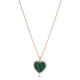 Malachite Heart Zircon Stone Charm Necklace Wholesale Turkish 925 Sterling Silver Jewelry Malachite Heart Zircon Stone Charm Necklace Wholesale Turkish 925 Sterling Silver Jewelry