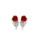 Garnet CZ Heart 925 Sterling Silver Earrings Garnet CZ Heart 925 Sterling Silver Earrings