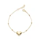Plain Heart Ball Chain 925 Sterling Silver Bracelet Plain Heart Ball Chain 925 Sterling Silver Bracelet