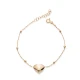 Plain Heart Ball Chain 925 Sterling Silver Bracelet Plain Heart Ball Chain 925 Sterling Silver Bracelet