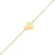 Heart Plain Origami 925 Sterling Silver Bracelet - Sade 925 Silver Jewelry