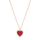 Red Stone Heart Zircon Stone Charm Necklace Turkish Handcrafted Wholesale 925 Sterling Silver Jewelry Red Stone Heart Zircon Stone Charm Necklace Turkish Handcrafted Wholesale 925 Sterling Silver Jewelry
