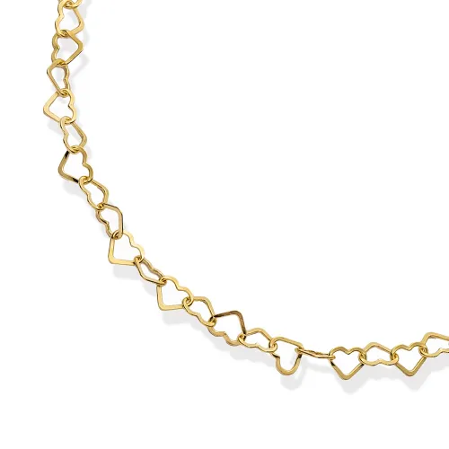 Heart Link Anklet in 925 Sterling Silver