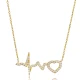 Heart And Heartbeat 925 Sterling Silver Necklace