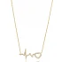Heart And Heartbeat 925 Sterling Silver Necklace