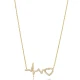Heart And Heartbeat 925 Sterling Silver Necklace