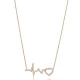 Heart And Heartbeat 925 Sterling Silver Necklace