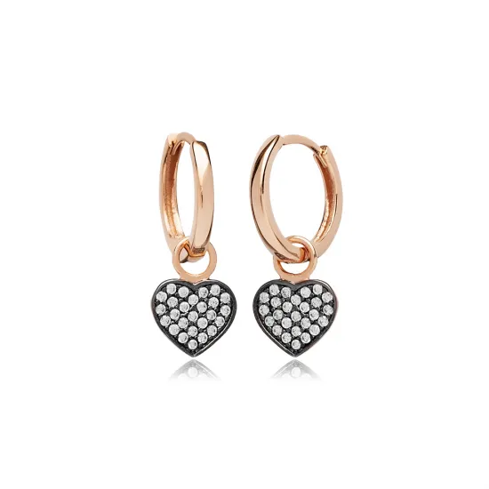 Turkish Heart Dangle 925 Silver Earrings