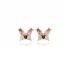 Tiny Butterfly Pink CZ 925 Sterling Silver Earrings
