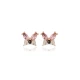 Tiny Butterfly Pink CZ 925 Sterling Silver Earrings Tiny Butterfly Pink CZ 925 Sterling Silver Earrings