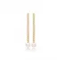 CZ Peral Long 925 Sterling Silver Earrings
