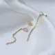 Round Cut CZ Ball Chain Long Sterling Silver Earrings Round Cut CZ Ball Chain Long Sterling Silver Earrings