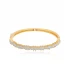 6X5 Cm Oval Single Row Baguette CZ Woman Silver Bangle