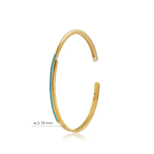 Blue Enamel Dainty 925 Sterling Silver Bangle Blue Enamel Dainty 925 Sterling Silver Bangle