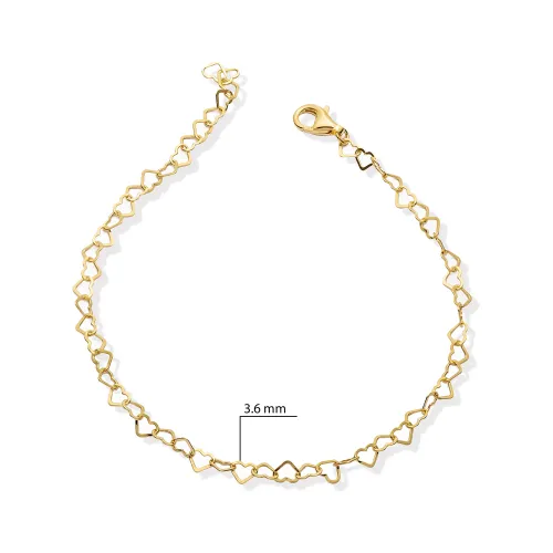 Turkish Heart Chain 925 Sterling Silver Bracelet Turkish Heart Chain 925 Sterling Silver Bracelet