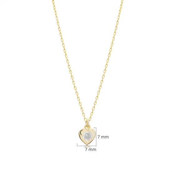 Tiny Heart CZ 925 Sterling Silver Necklace Tiny Heart CZ 925 Sterling Silver Necklace