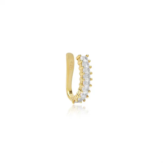 Baguette CZ Cartilage 925 Silver Earrings Baguette CZ Cartilage 925 Silver Earrings