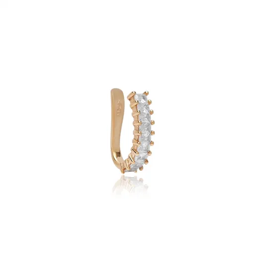Baguette CZ Cartilage 925 Silver Earrings Baguette CZ Cartilage 925 Silver Earrings