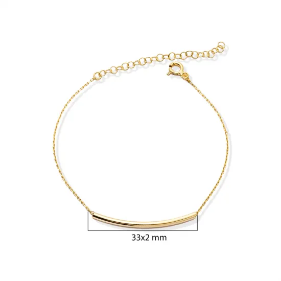 Plain Long Bar Chain Silver Charm Bracelet Plain Long Bar Chain Silver Charm Bracelet