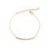 Plain Long Bar Chain Silver Charm Bracelet