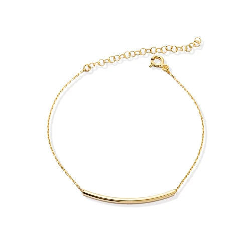 Plain Long Bar Chain 925 Sterling Silver Bracelet