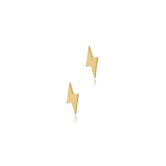 Lightning Bolt Tiny Silver Stud Earrings Lightning Bolt Tiny Silver Stud Earrings