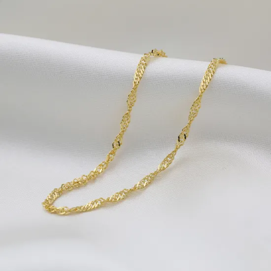 Twist Rope Design Chain Silver Necklace Twist Rope Design Chain Silver Necklace