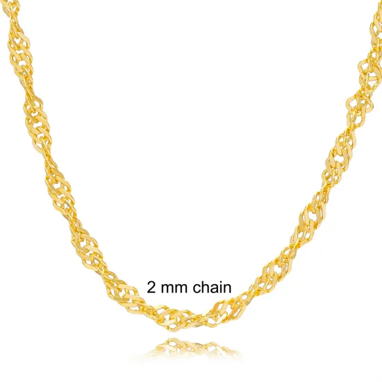 Twist Rope Design Chain Silver Necklace Twist Rope Design Chain Silver Necklace