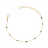 Black Enamel Chain 925 Sterling Silver Anklet